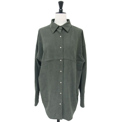 フェイクスエード ウエスタン シャツ / 長袖 エコレザー ストレッチ