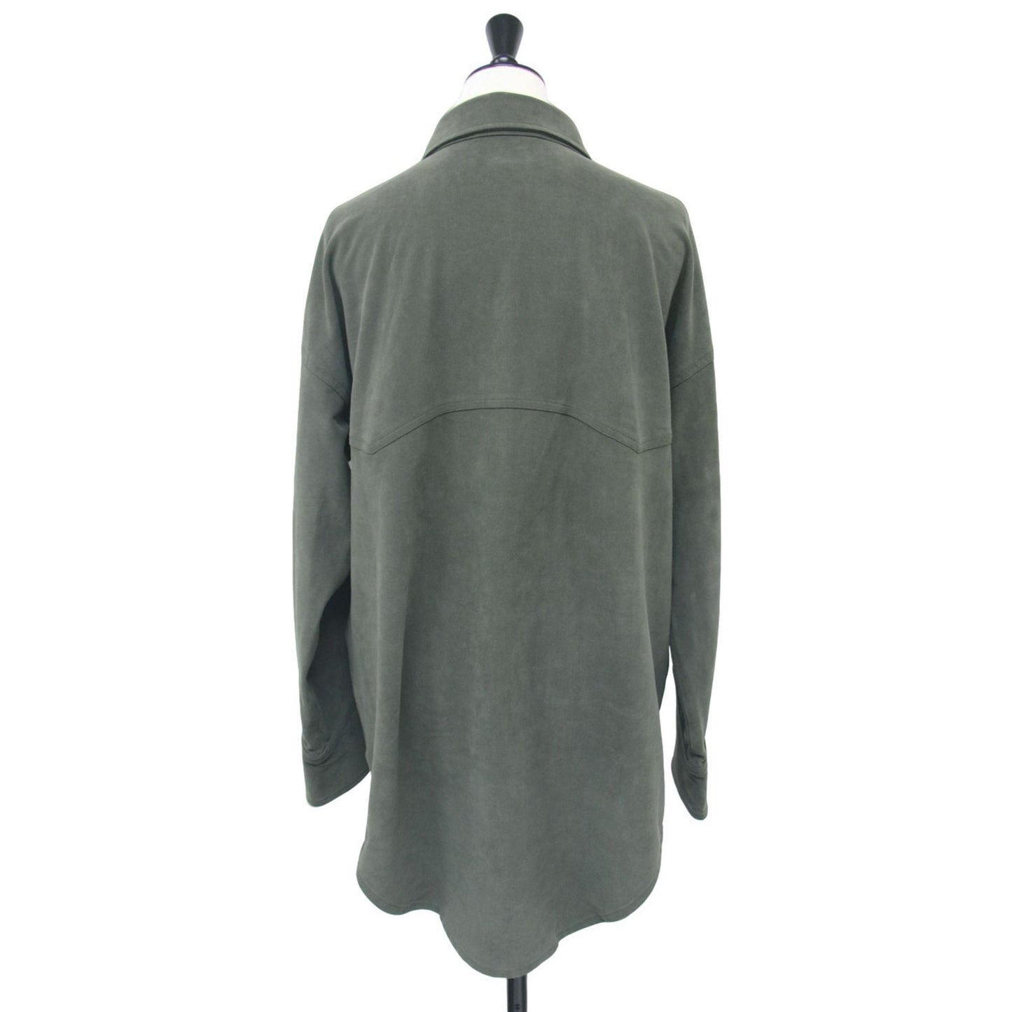 フェイクスエード ウエスタン シャツ / 長袖 エコレザー ストレッチ