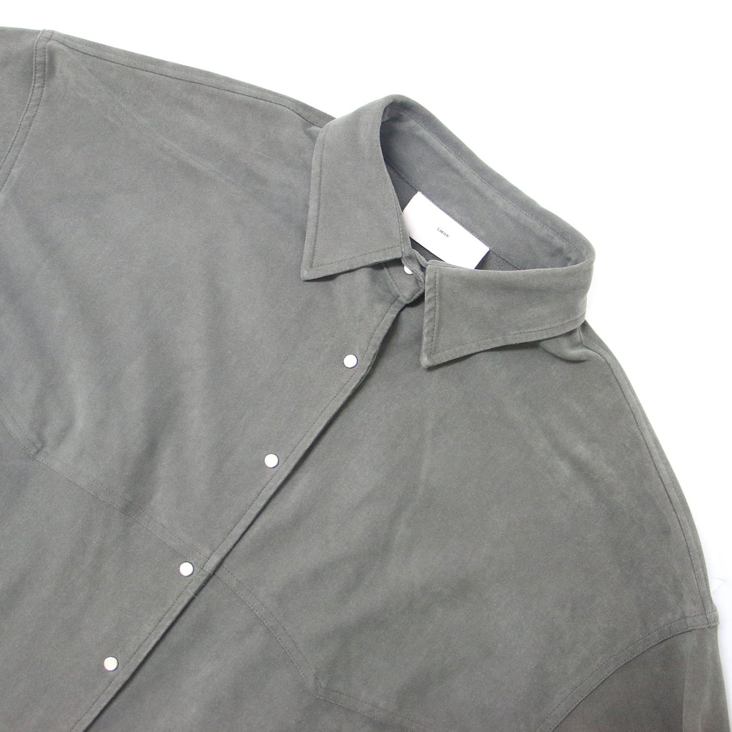 フェイクスエード ウエスタン シャツ / 長袖 エコレザー ストレッチ