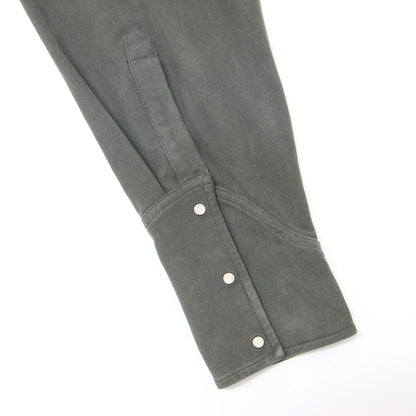 フェイクスエード ウエスタン シャツ / 長袖 エコレザー ストレッチ