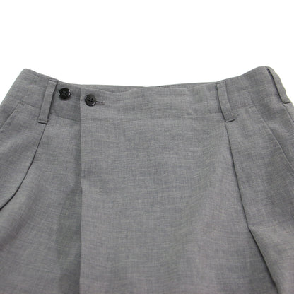 24春夏 撥水 強撚 ポリエステル ラップ ワイド パンツ / タック ハイウエスト