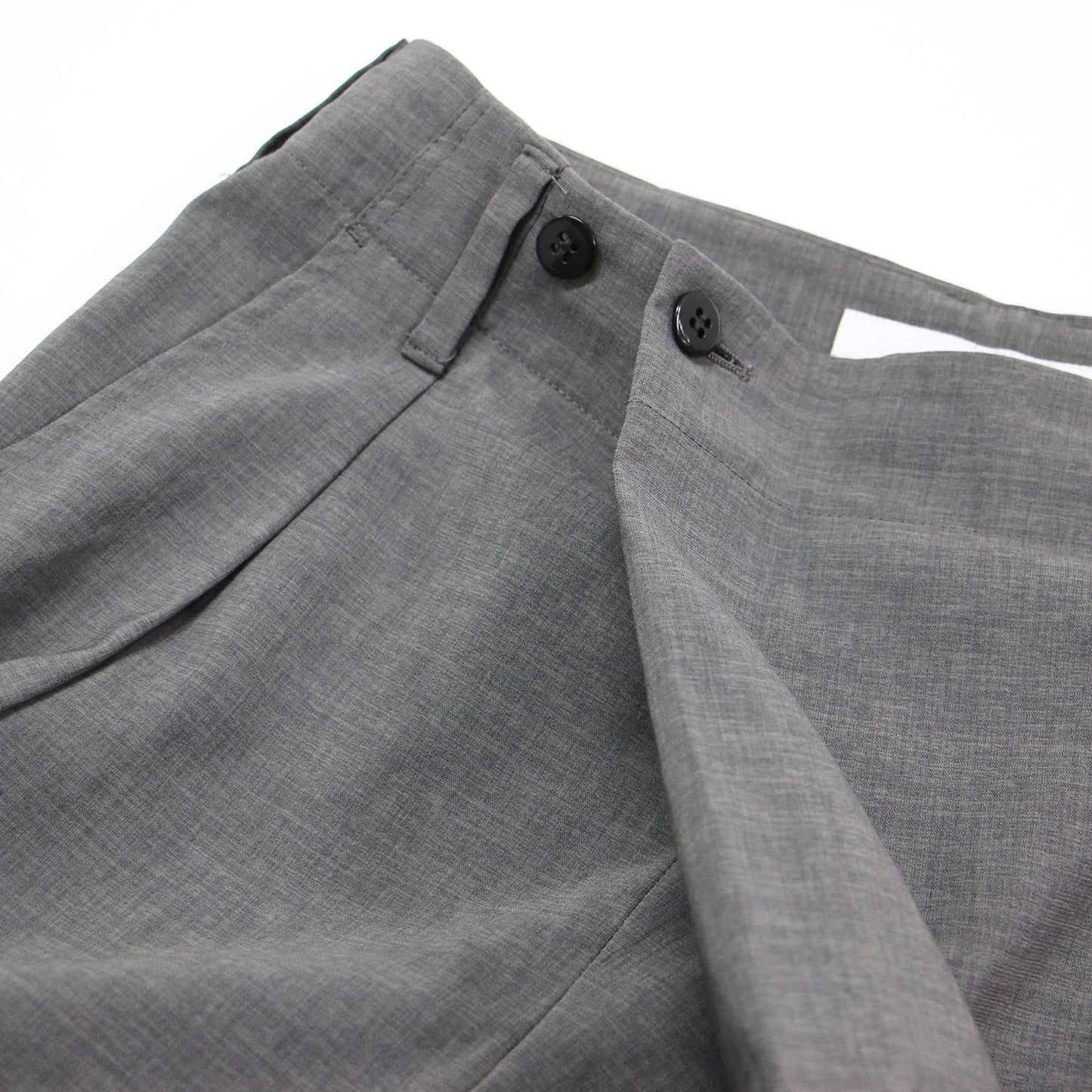 24春夏 撥水 強撚 ポリエステル ラップ ワイド パンツ / タック ハイウエスト