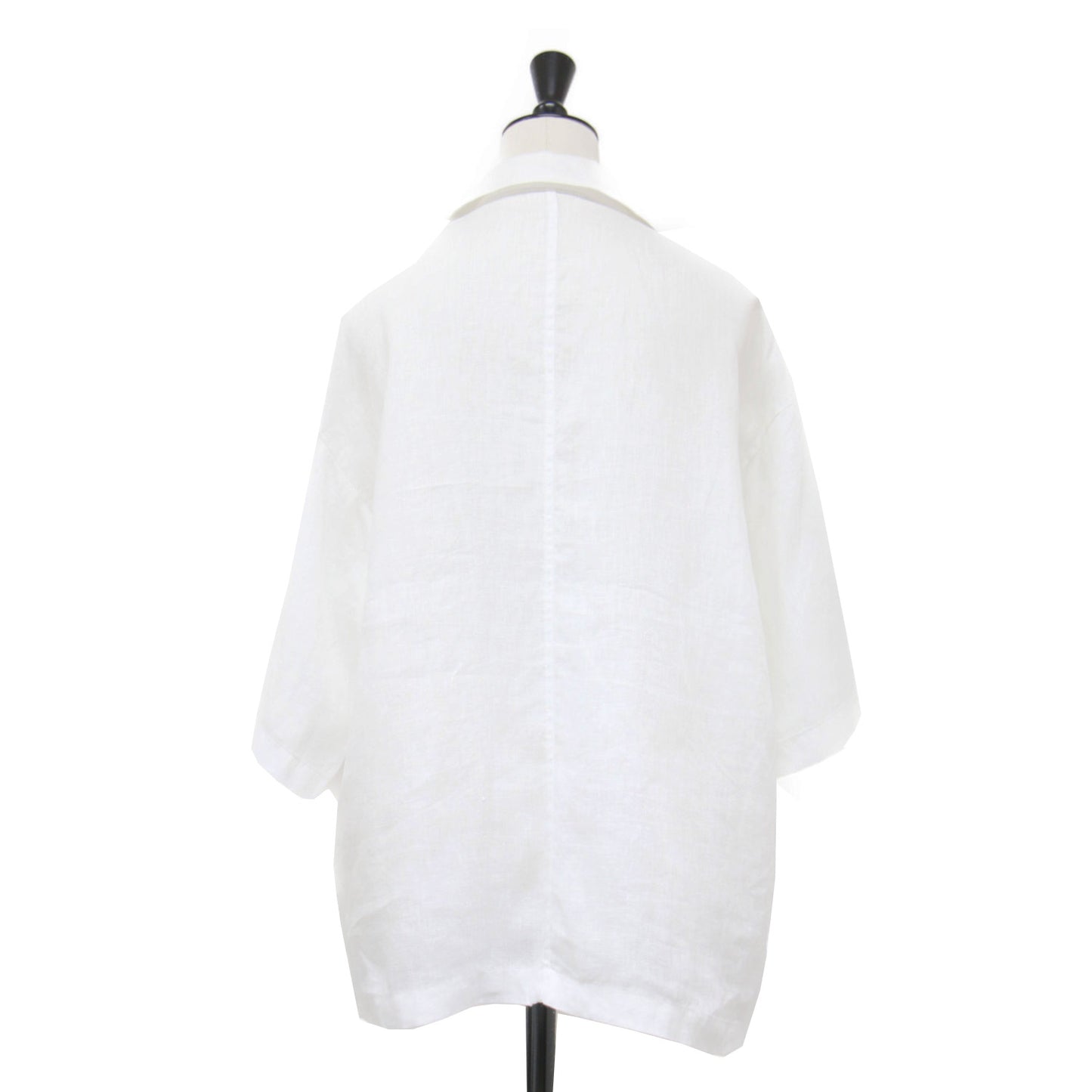 リネン ハーフスリーブ シャツ / 半袖 ワイドスリーブ 開襟 オープンカラー