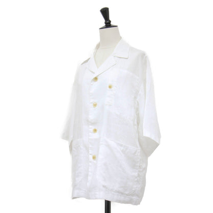 リネン ハーフスリーブ シャツ / 半袖 ワイドスリーブ 開襟 オープンカラー