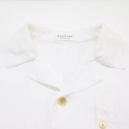 リネン ハーフスリーブ シャツ / 半袖 ワイドスリーブ 開襟 オープンカラー