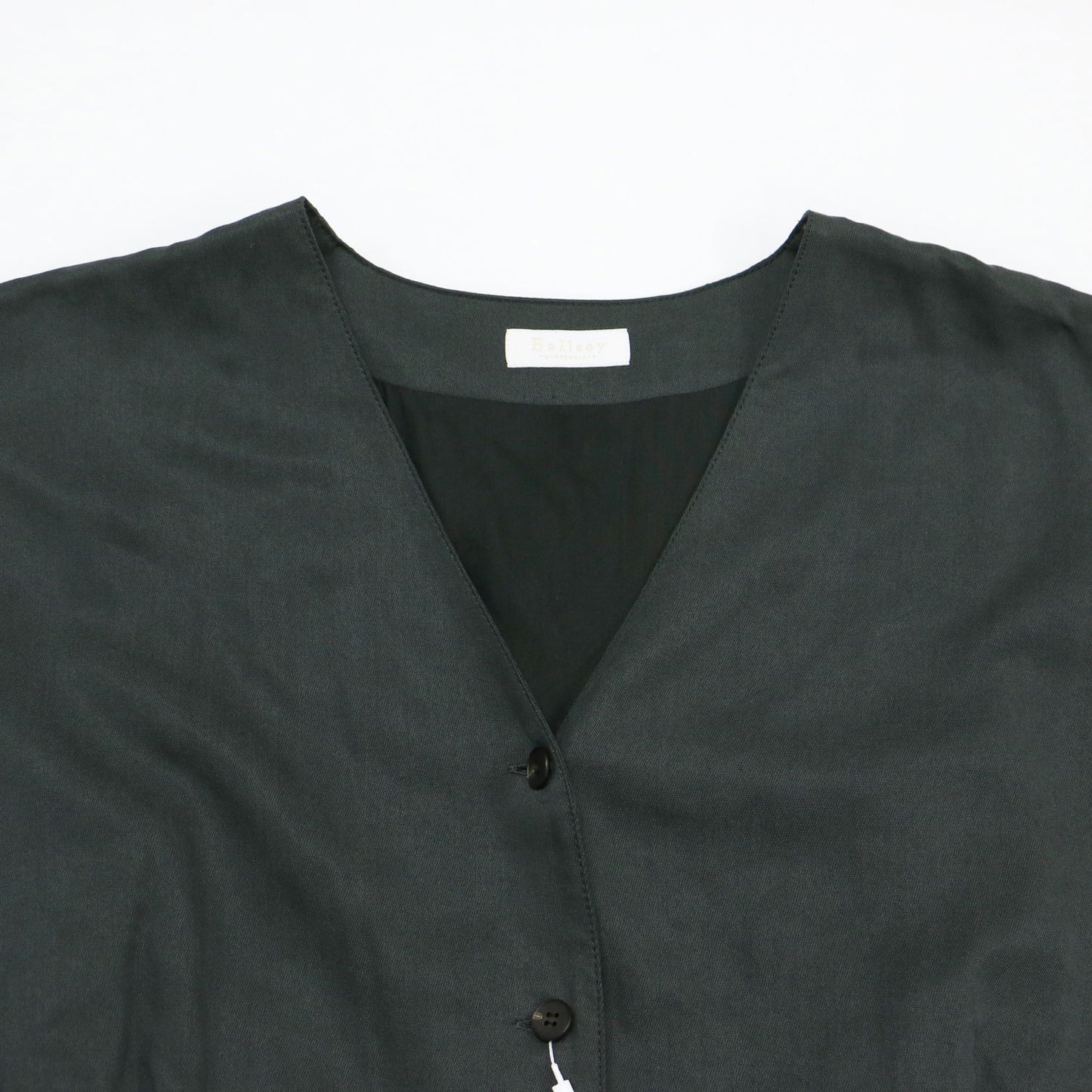 セルロース ツイル ジャンプスーツ / オールインワン 半袖 ゴム ギャザー