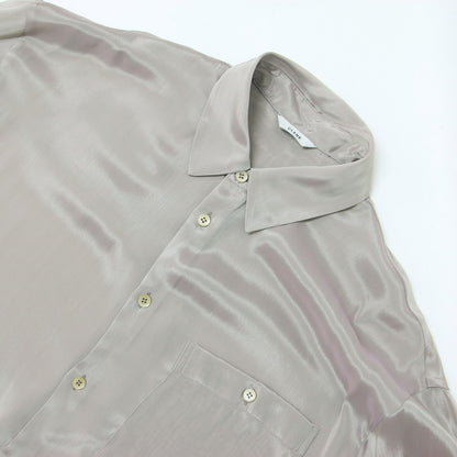 シャンブレー ルーズ シャツ / CHAMBRAY LOOSE SHIRT 長袖 光沢 オーバーサイズ スリット