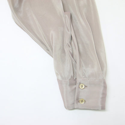 シャンブレー ルーズ シャツ / CHAMBRAY LOOSE SHIRT 長袖 光沢 オーバーサイズ スリット