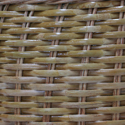 ラタン メタルハンドル バッグ / かご ショルダー 2WAY バケツ型