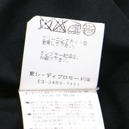 シルク ボーダー ノースリーブ ワンピース / ドレス クルーネック 膝丈 フレア アシンメトリー