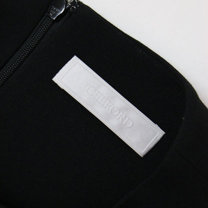 24秋冬 裾ファー ミニ ワンピース CWFO244104 / ノースリーブ Aライン フェイクファー