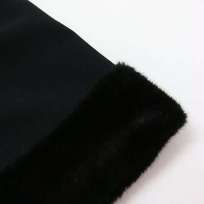 24秋冬 裾ファー ミニ ワンピース CWFO244104 / ノースリーブ Aライン フェイクファー