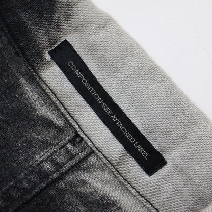 24春夏 デニム ロング コート YS-J02-014 / ブリーチ加工 ベルト コットン