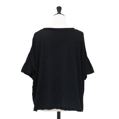 Ys 24春夏 シアー コットン ワイド Tシャツ / 半袖 ボートネック