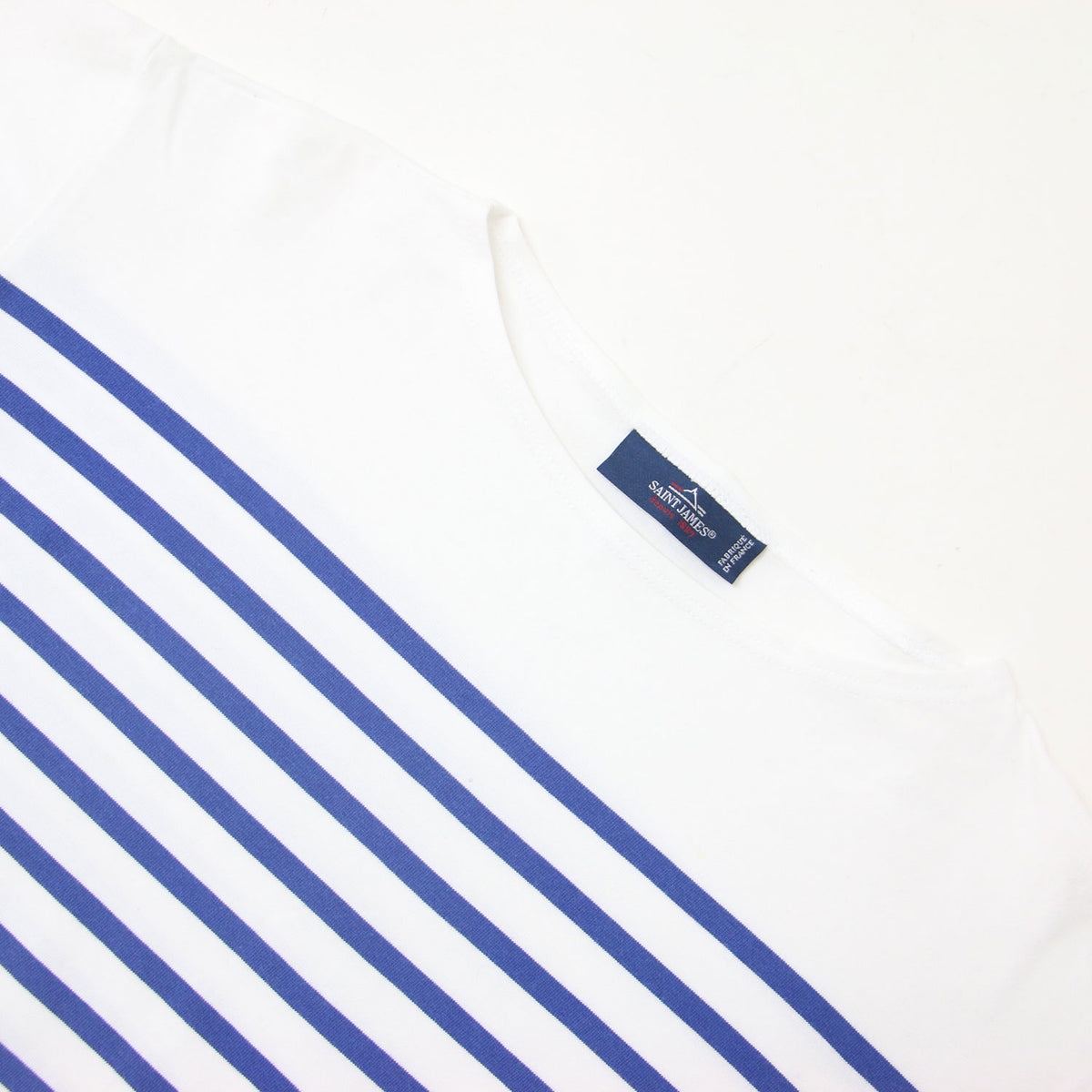 ボーダー ボートネック ロングスリーブ Tシャツ / カットソー 長袖 スリット コットン
