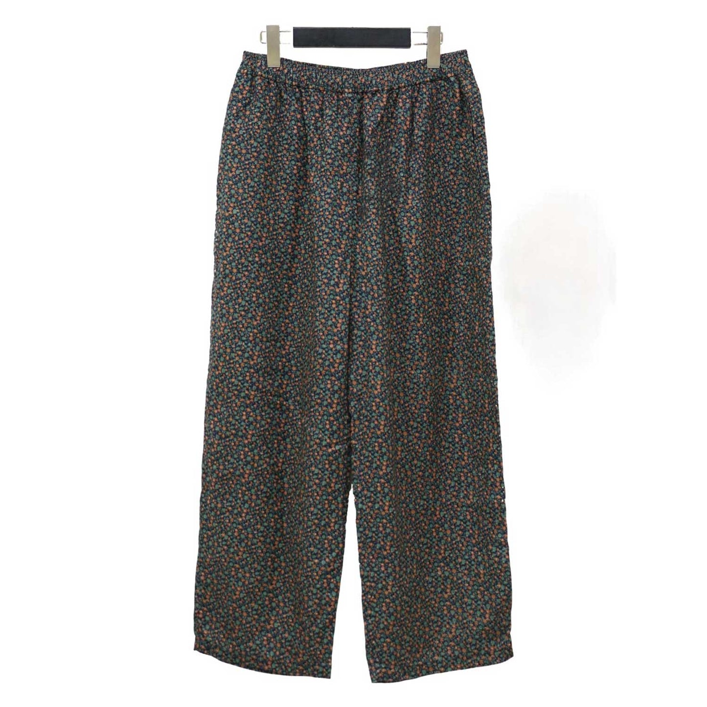 フラワープリント リネン イージーパンツ / テーパード ウエストゴム 花柄