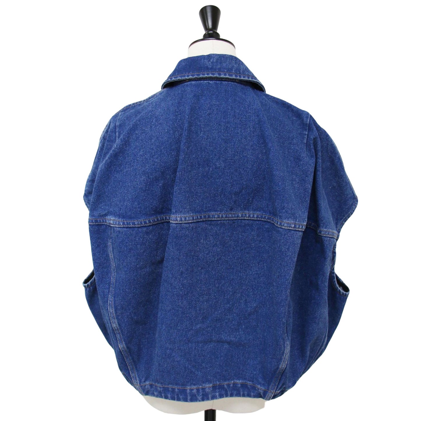 24秋冬 ショートスリーブ デニム ジャケット JKJD0315X0USCU83 / ベスト 半袖 ロゴ パッチ コットン