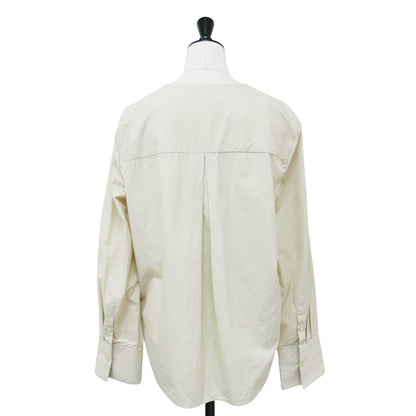 24春夏 SUPIMA COTTON V/N シャツ / スーピマ コットン Vネック 長袖 ブラウス