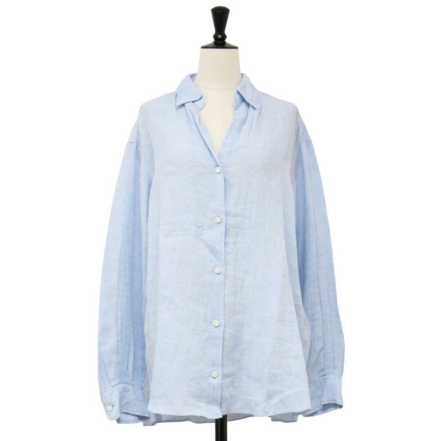 リネン ウォッシュ シャツ / レギュラーカラー 長袖