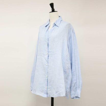 リネン ウォッシュ シャツ / レギュラーカラー 長袖