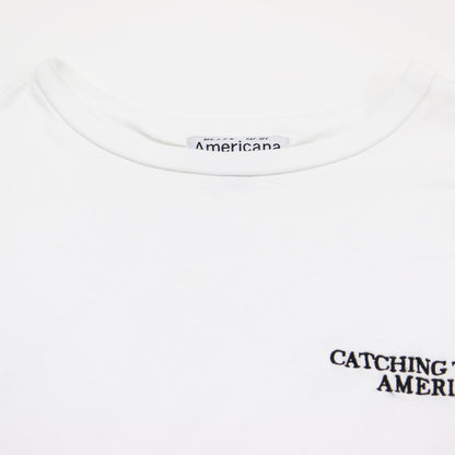 ノースリーブ ロゴ カットソー / Tシャツ 刺繍 コットン