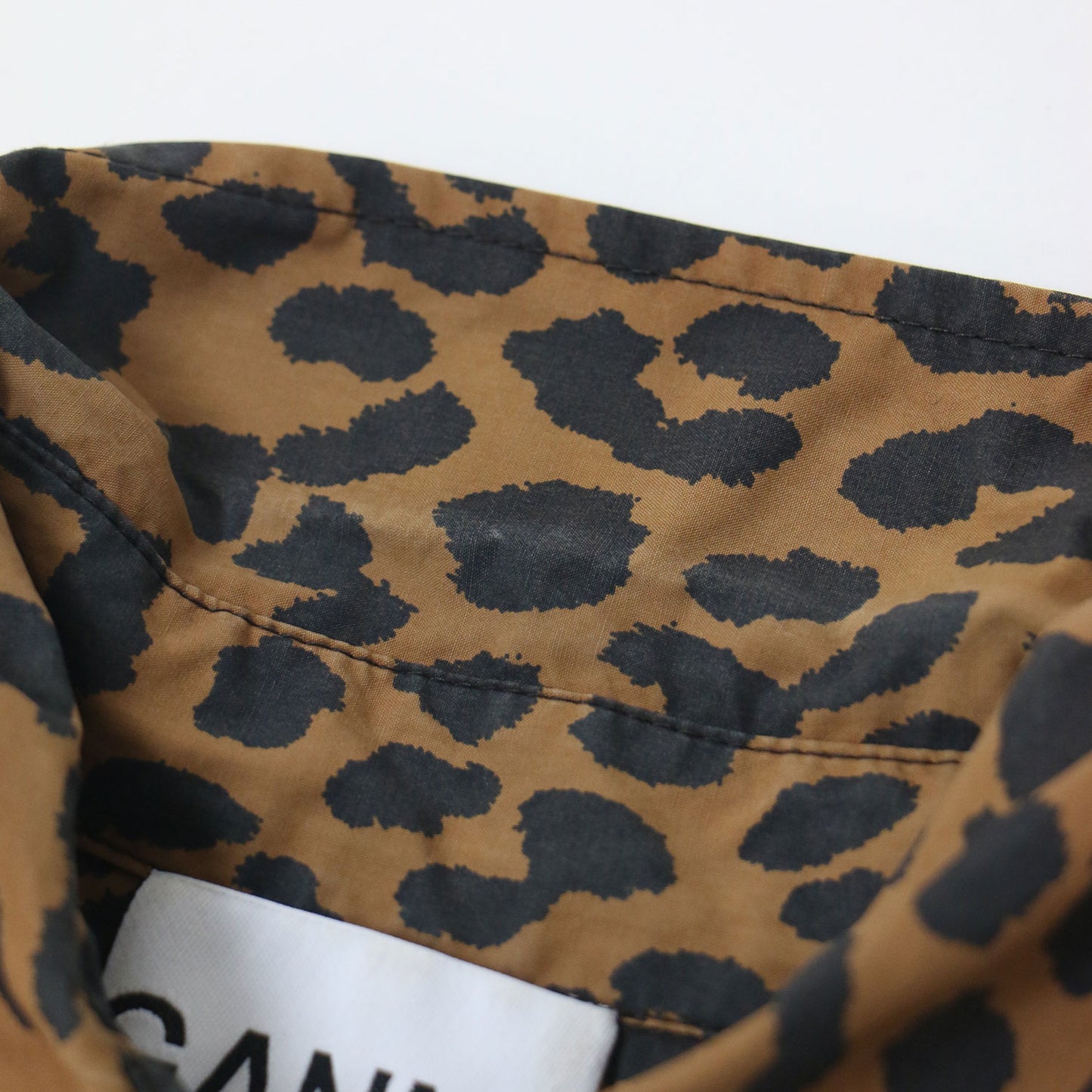 レオパード プリント 半袖 シャツ ワンピース / コットン ロング ヒョウ柄