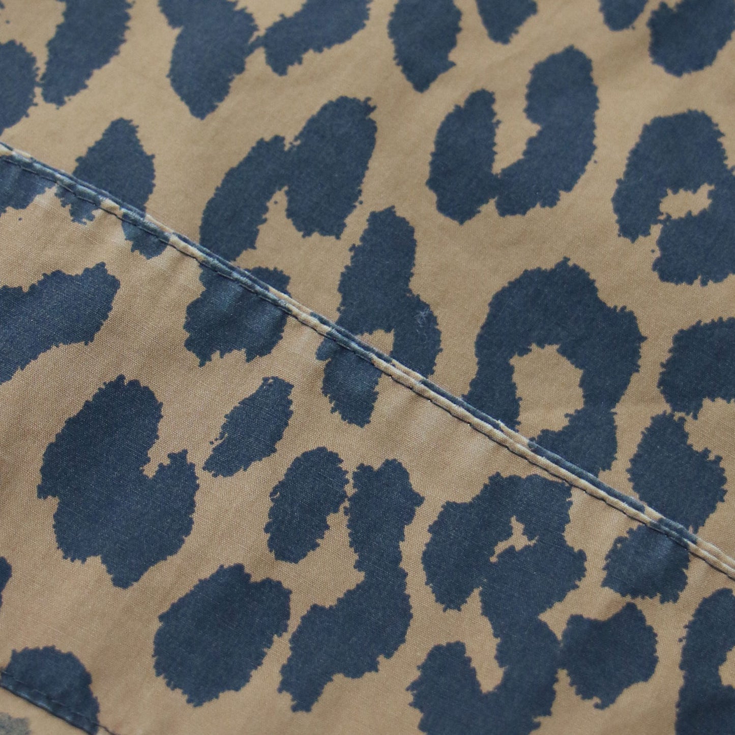 レオパード プリント 半袖 シャツ ワンピース / コットン ロング ヒョウ柄