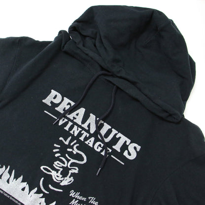 × PEANUTS 半袖 パーカー ワンピース / ミニ丈 カットソー プリント コットン