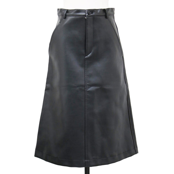 BLACK COMME des GARCONS ブラック コムデギャルソン スカート ブラック 黒 サイズ:XS フェイクレザー ロング スカート 1I-S001 / Aライン エコレザー 合成皮革 AD2021 日本製 ボトムス【レディース】【K4302】 pr14110159-1_grande.jpg?v=