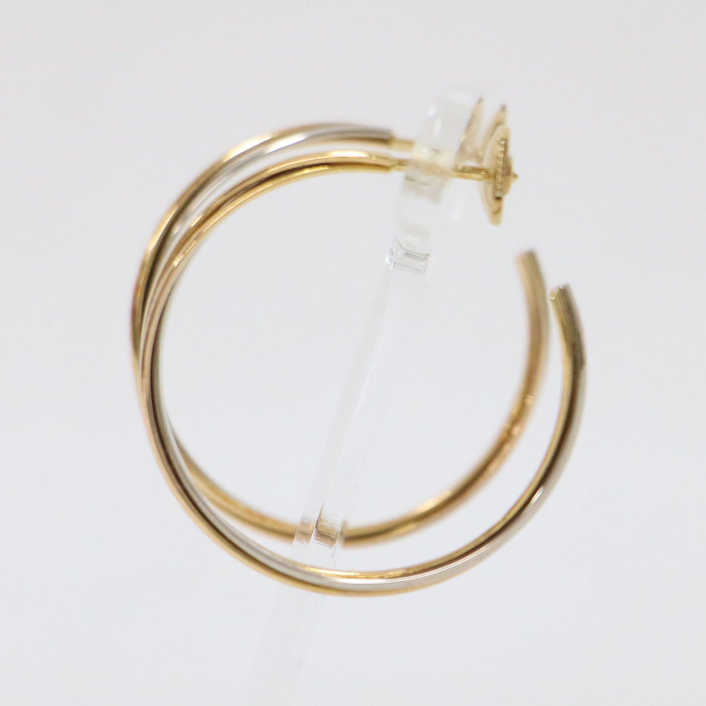 トリニティ フープ ピアス / 両耳用 スリーカラー K18 YG PG WG 750