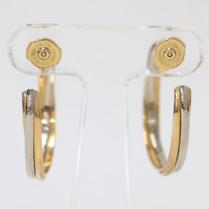 トリニティ フープ ピアス / 両耳用 スリーカラー K18 YG PG WG 750