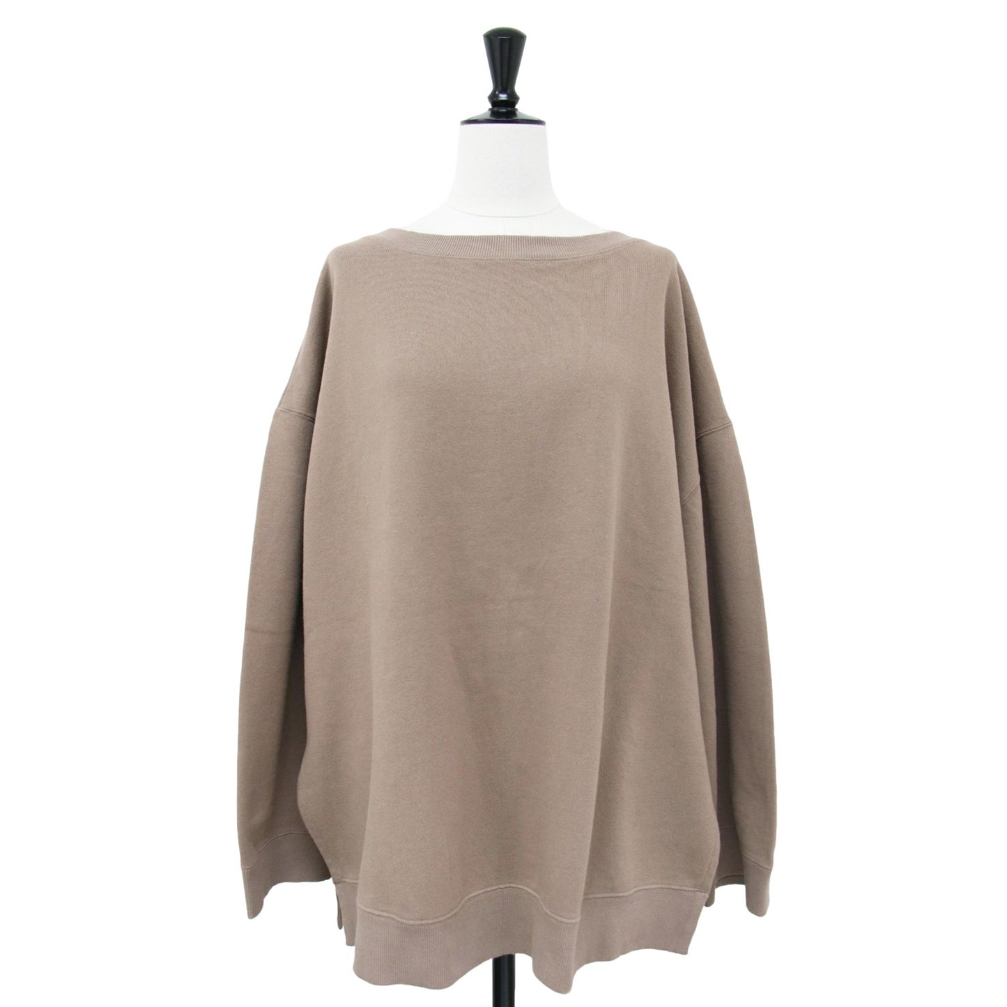 裏毛 スリット プルオーバー / スウェット オーバーサイズ 長袖 クルーネック コットン