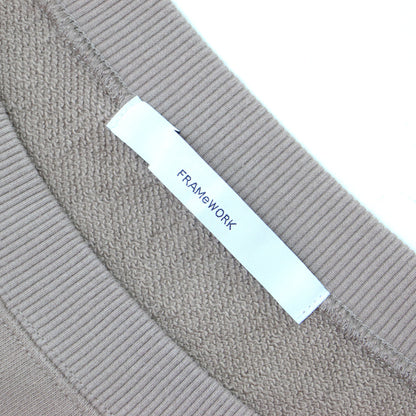 裏毛 スリット プルオーバー / スウェット オーバーサイズ 長袖 クルーネック コットン