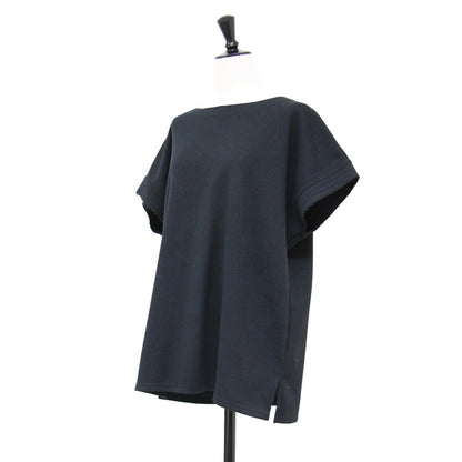 ブークレ ダンボール プルオーバー / カットソー フレンチスリーブ ボートネック Tシャツ