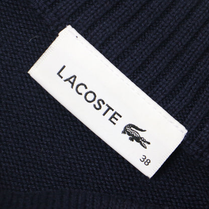 ボーダー ニット ワンピース / 長袖 ミディ丈 ボートネック クロックエンブレム コットン