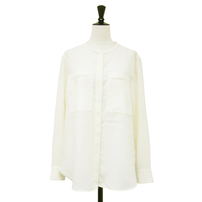 ジョーゼット バンドカラー ブラウス / Prime GGT UTL Shirt B 長袖 ドレープ ポケット シャツテール