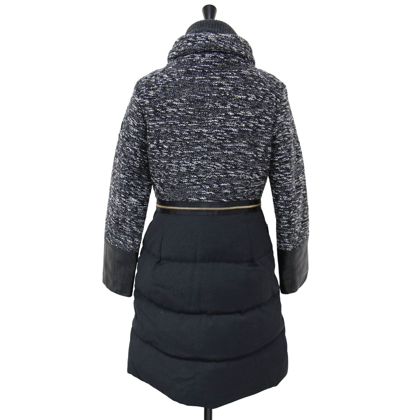 ツイード 切替 ダウン コート LTL17A4107 / Aライン ラムレザー ニット Rライン