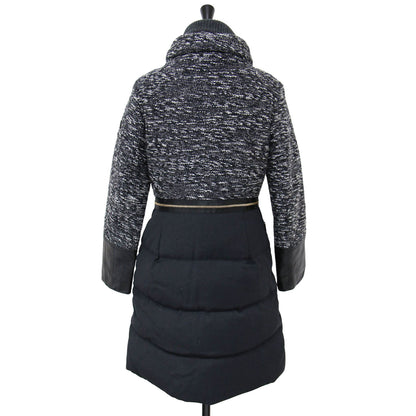 ツイード 切替 ダウン コート LTL17A4107 / Aライン ラムレザー ニット Rライン