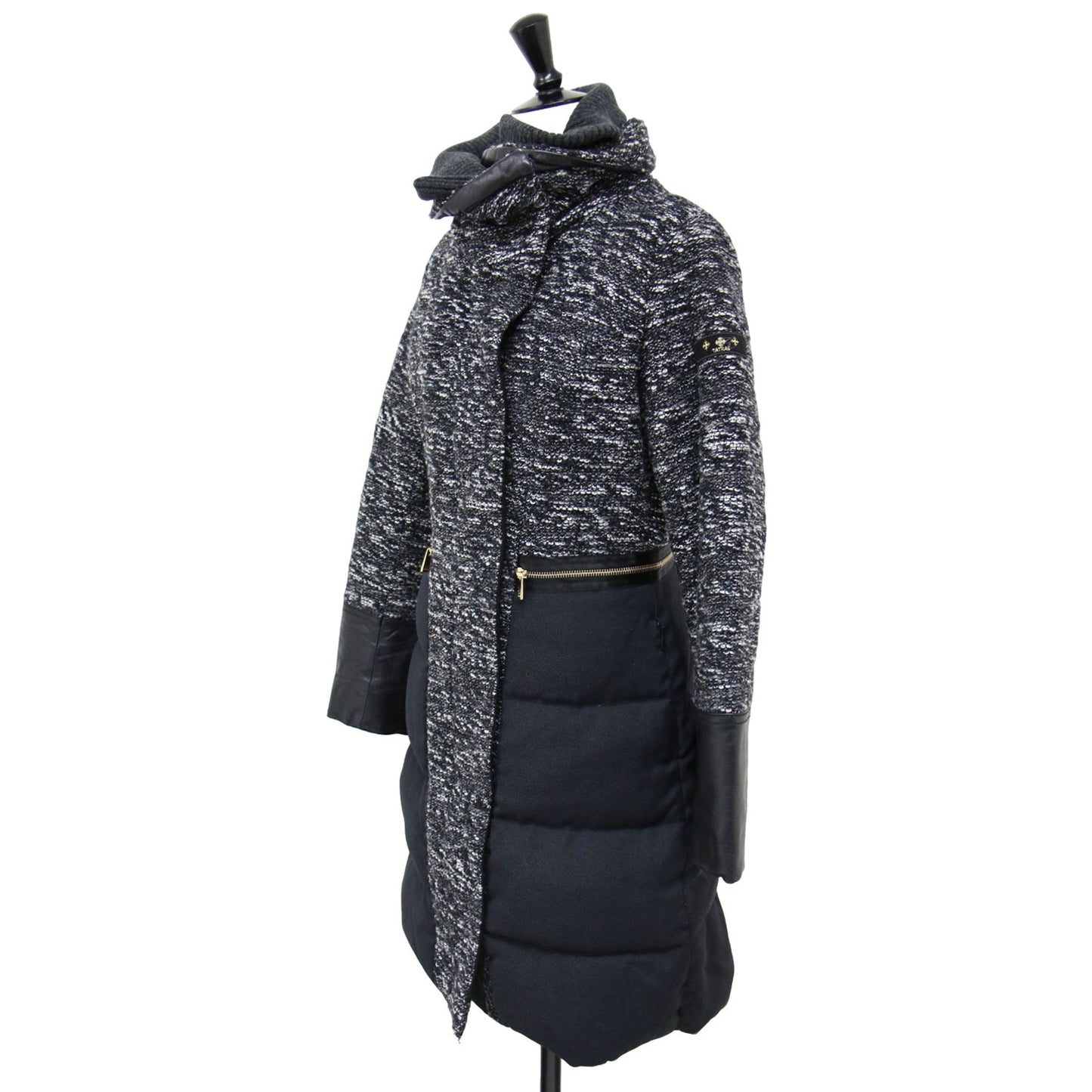 ツイード 切替 ダウン コート LTL17A4107 / Aライン ラムレザー ニット Rライン