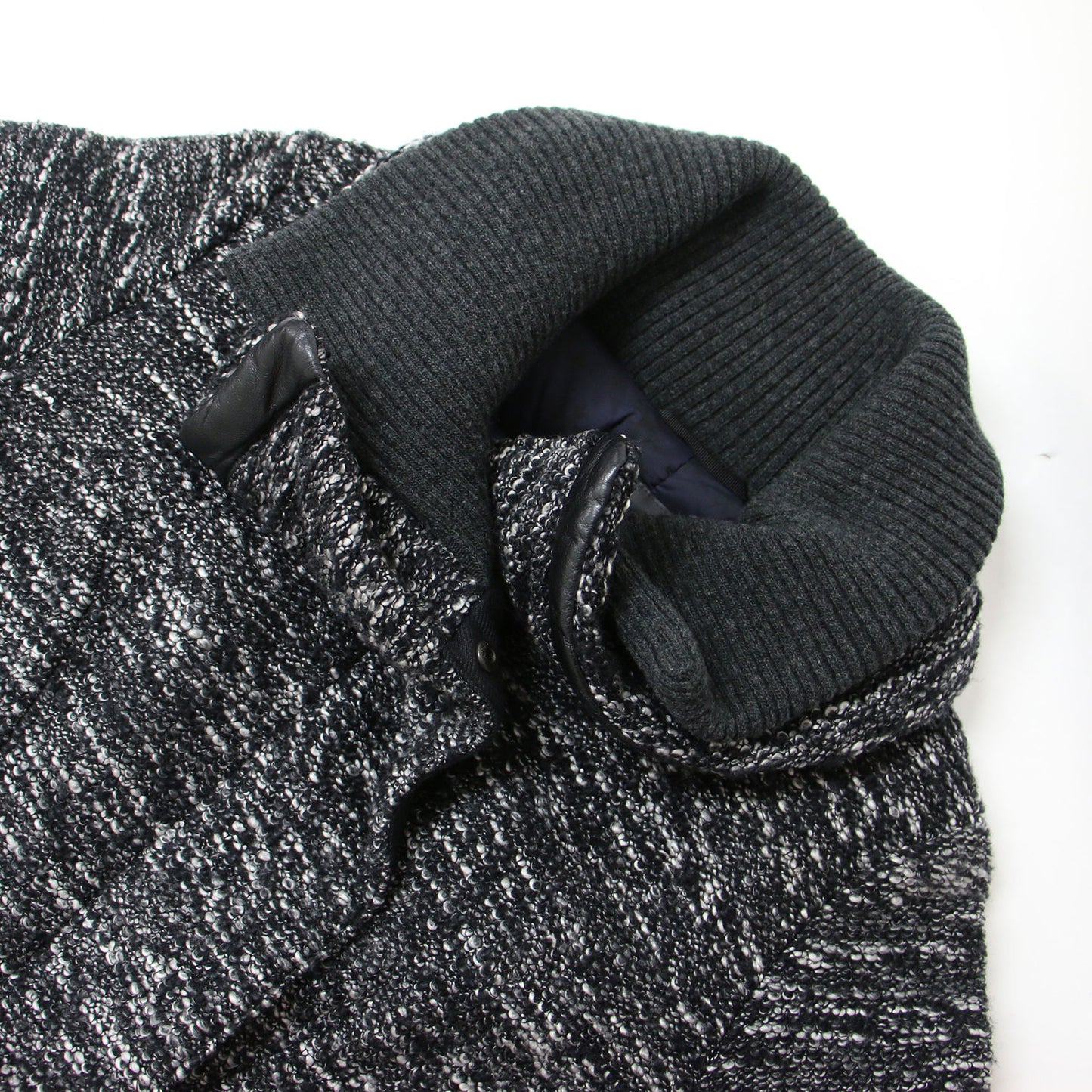 ツイード 切替 ダウン コート LTL17A4107 / Aライン ラムレザー ニット Rライン