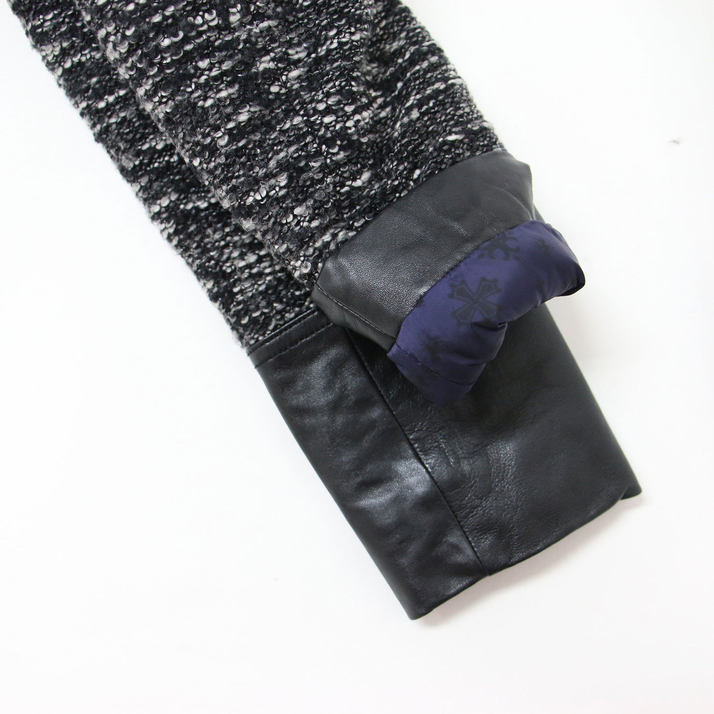 ツイード 切替 ダウン コート LTL17A4107 / Aライン ラムレザー ニット Rライン