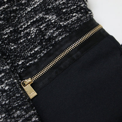 ツイード 切替 ダウン コート LTL17A4107 / Aライン ラムレザー ニット Rライン