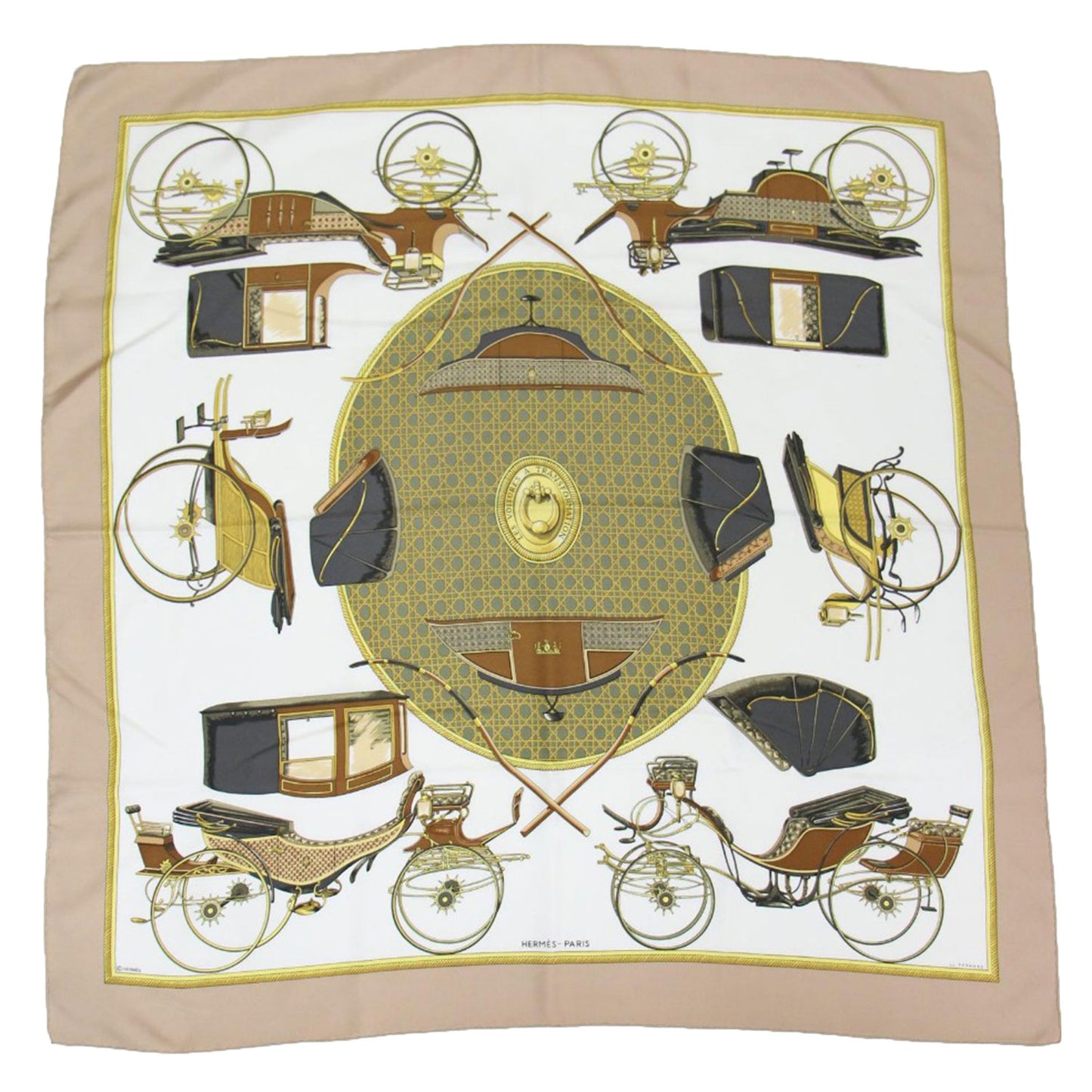 カレ 90 シルク スカーフ / LA PERRIERE 馬車 大判