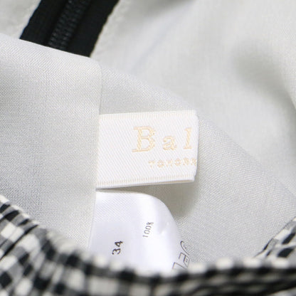 24春夏 ローン ギンガムチェック タック ワイドパンツ / ウエストゴム ハイウエスト