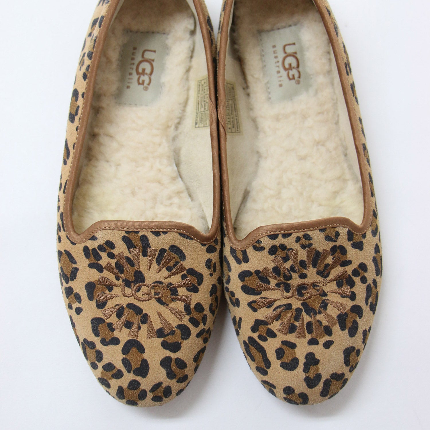 UGG (アグ) レオパード フラット シューズ / スリッポン スエード ボア