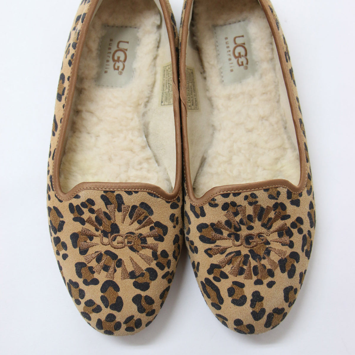 UGG (アグ) レオパード フラット シューズ / スリッポン スエード ボア 