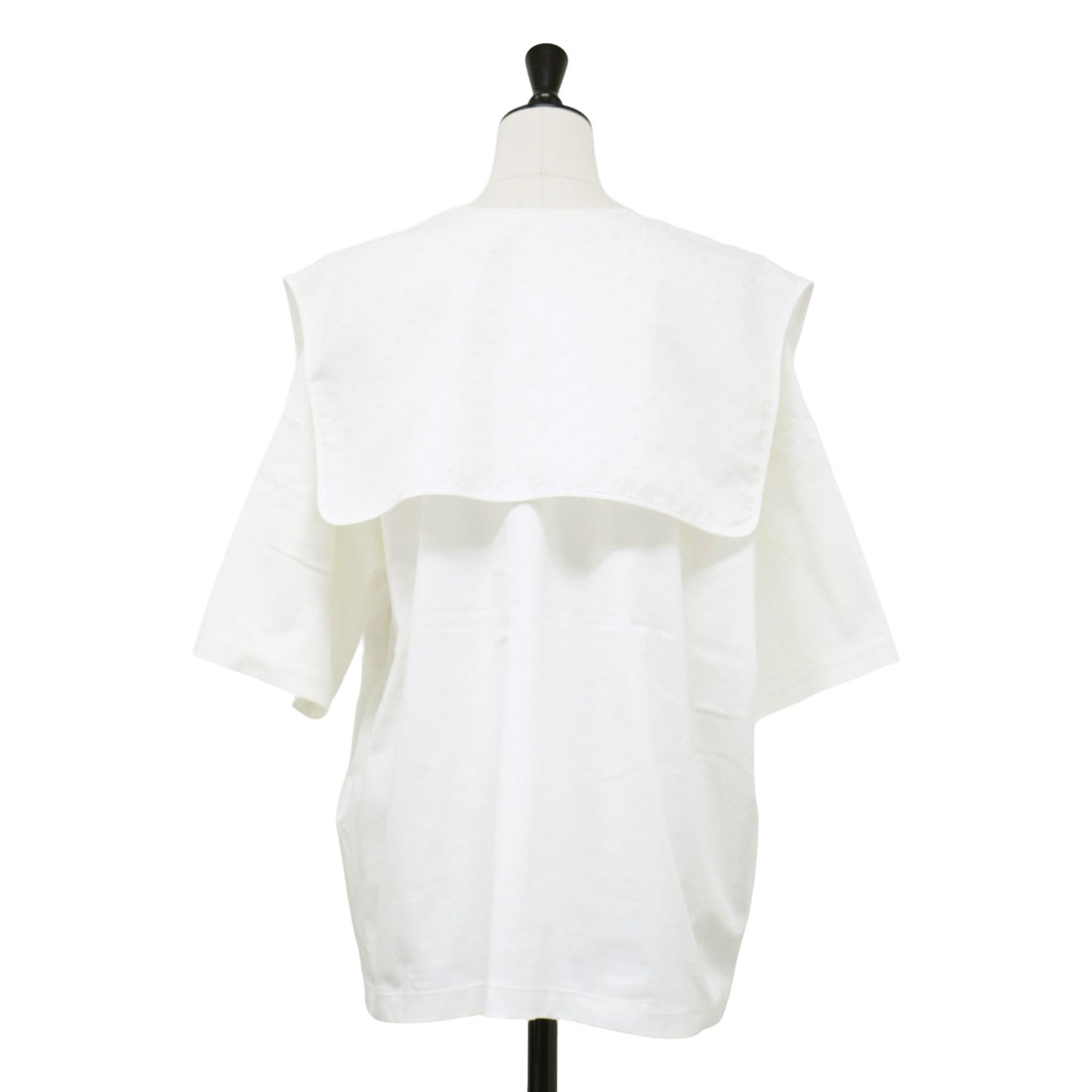フロッキードットカラー Tシャツ / カットソー 半袖 ショートスリーブ オーバーサイズ コットン