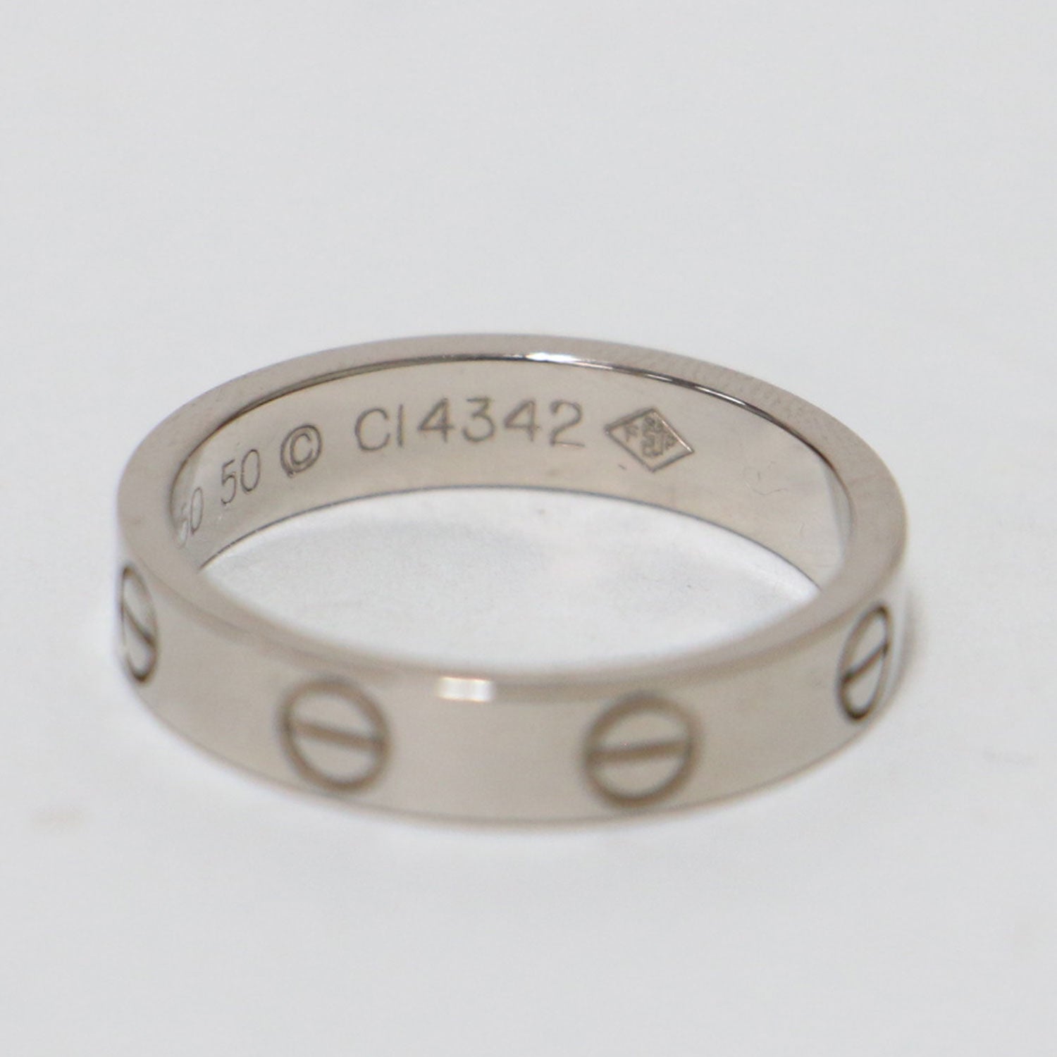 カルティエCartier WGホワイトゴールド　ミニラブ カルティエ CARTIER 750WG ホワイトゴールド ミニラブリング 47