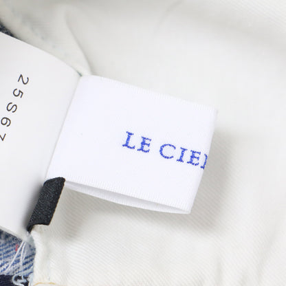 パーファレイテッド デニム スカート / Perforated Denim Skirt ロング丈 ハイウエスト ダイヤ柄 スリット コットン