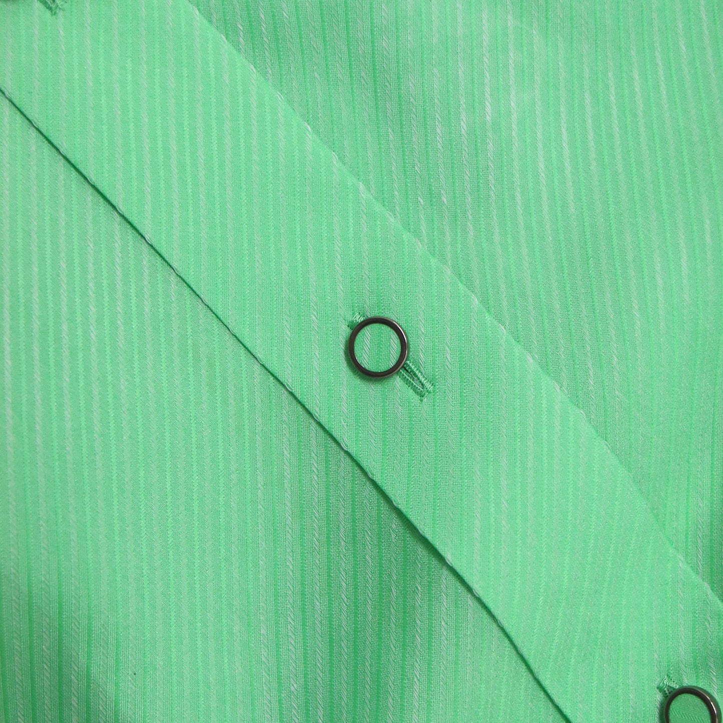 オーガンジーツイル レギュラーカラー シャツ / 長袖 ピンストライプ ジャカード シルク混